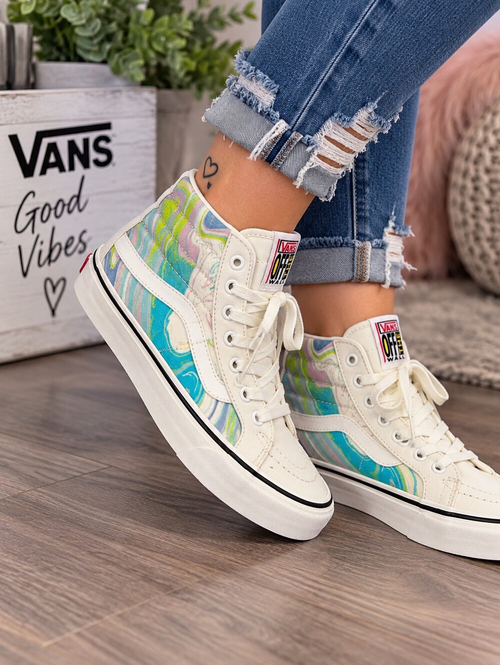 Vans Sk8-Hi 138 Decon Resin Swirl/Marshmallow - Men's 7.5 & Women's 9 - RETIRED